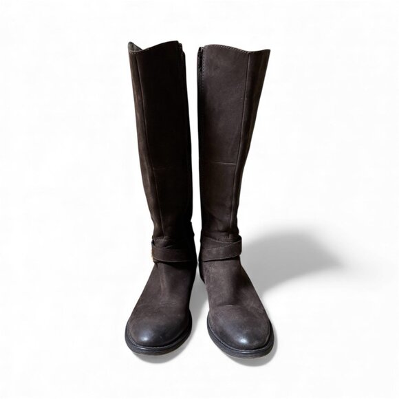 Steve Madden Avilla Leather Knee High Riding Boots Brown 8.5 NWOB - Picture 3 of 6